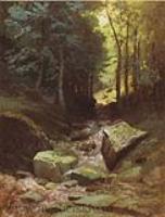 Лесной пейзаж с ручьем. 1889
