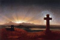 Крест на заходе солнца