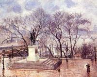 Высокая Терраса на Понт-Неф и Памятник Генри IVПолдень, дождь