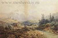 Горная речка на Кавказе. 1889